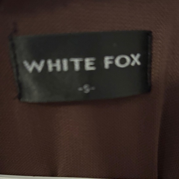 White Fox Brown Mini Dress with built in slip and zipper closure, Size Small - Picture 8 of 13